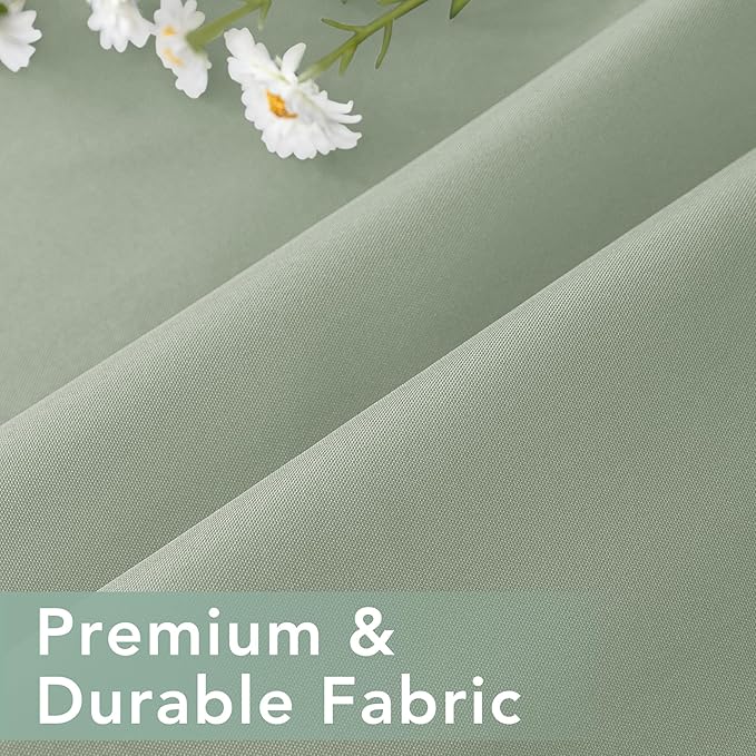 Outdoor Curtains for Patio Waterproof 6 Panels - Windproof, Privacy, Weatherproof Outside Drapes for Gazebo Pergola Porch, Grommet Top and Tab Bottom, 54x95 Inch, Sage Green