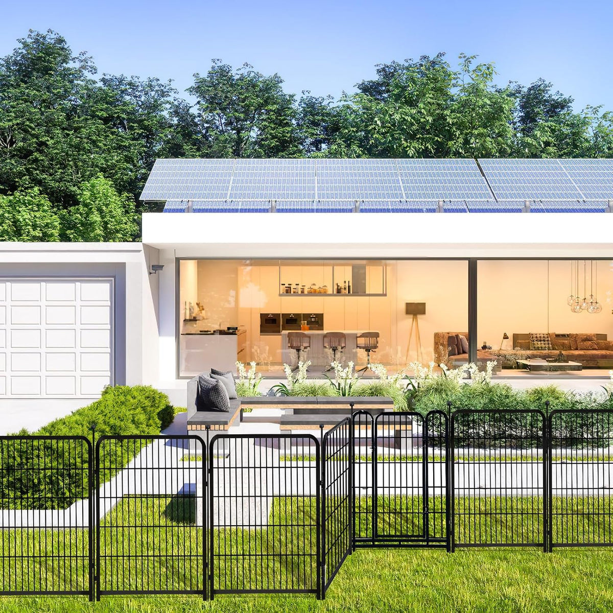 getlay 36 in(h) garden fence, wide gate low, main product view