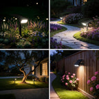 Solar Spotlights Outdoor Waterproof 4000mAh 3 Color with Remote | LED Landscape Spot Light with Timer & Adjustable Brightness for Pool, Trees, Flags, House Wall & Yard Decor