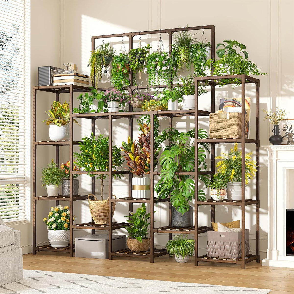 enhomee tall plant stand, large indoor outdoor for, main product view