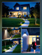 Brightown 6 Pack Solar Motion Lights Outdoor Waterproof, Motion Sensor Spot Lights- 58 LED/3 Modes Solar Powered Spotlights 2-in-1 Auto On/Off for Outside Yard Wall Garden, Cool White