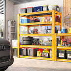 REIBII Garage Shelving Load 3200LBS, 5-Tier Storage Shelves, Adjustable Heavy Duty Metal Shelving Unit for Pantry, Basement, Warehouse, 72" H x 36" W x 16" D