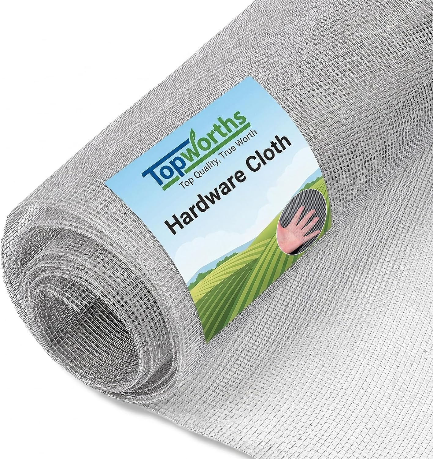 Hardware Cloth 1/8 inch Chicken Wire Mesh Fencing 16" x 10', 27Ga | Hot-Dip Galvanized Steel Fence Wire Mesh for Bee Screen Poultry Netting Plant Supports