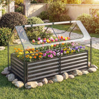 s afstar 3-in-1 raised garden bed with greenhouse, main product view
