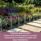 shoplala garden fence (10 panels) 12.5in(l) x 16.5in(h) on a desk or shelf