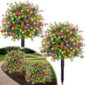 outdoor artificial flowers with spike, 23.6 inch fake, main product view