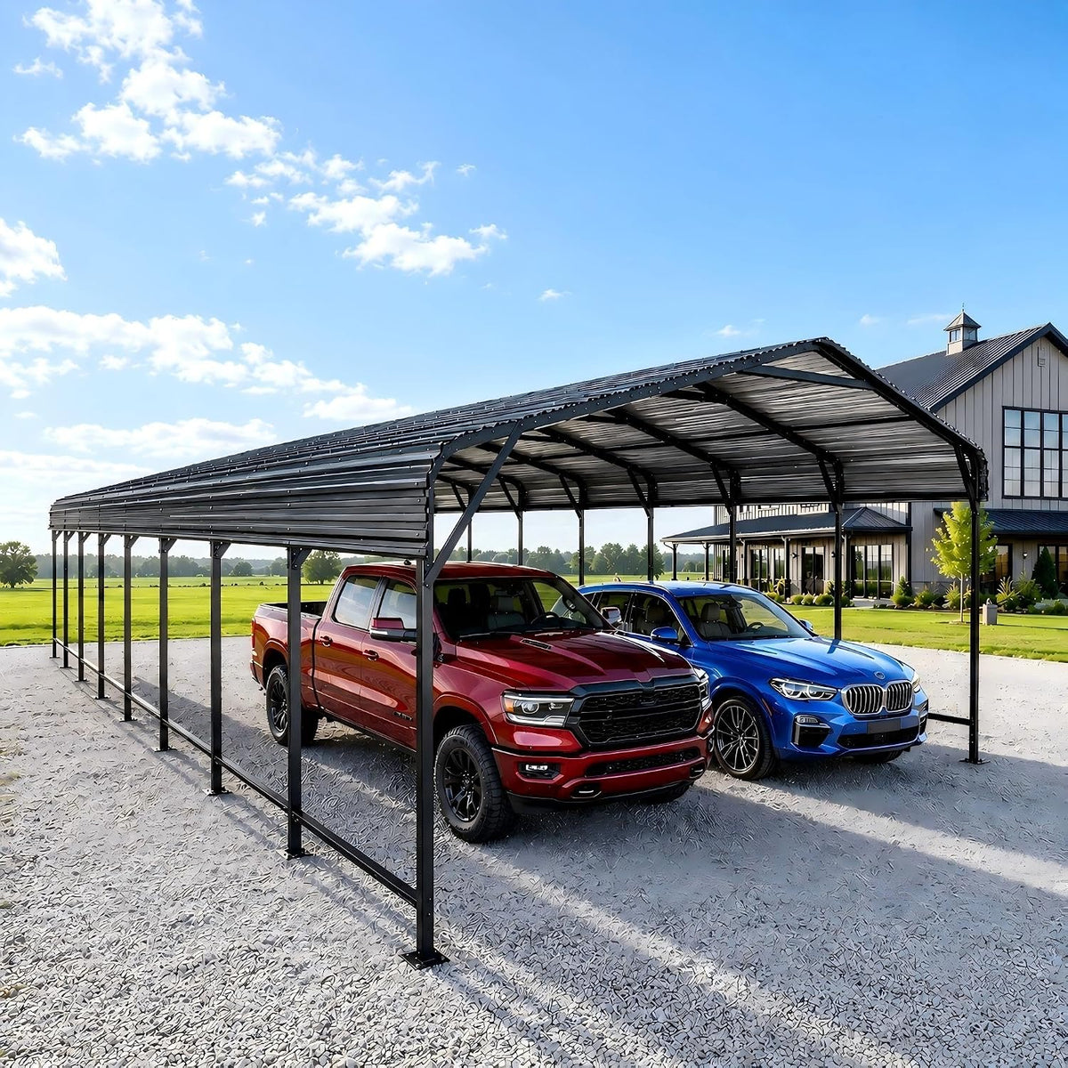 20x40 ft heavy duty metal carport with reinforced, main product view