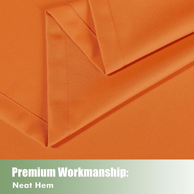 HolidayIdeas Outdoor Curtains for Patio Waterproof, 6 Panels - 54x84 Inches - Weatherproof Privacy Outsides Curtains for Cabana Porch Pergola, Sunlight & UV Blocking (Mecca Orange, Grommet Top)