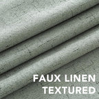 H.VERSAILTEX 100% Blackout Curtains for Bedroom Thermal Insulated Linen Textured Curtains Heat and Full Light Blocking Drapes Living Room Curtains 2 Panel Sets, Green Bay, 52x72 Inch