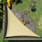 Amgo Custom Size 18' x 20' x 26.9' Beige Right Triangle Sun Shade Sail Order to Make Canopy Awning UPF50+ AGSLT, 95% UV Blockage, Water & Air Permeable, 200GSM Commercial Standard (We Customize)