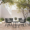 Grand patio Swivel Rope Wicker Chairs Set of 2, Patio Dining Chairs with Cushions, Wicker Armchairs Frame, Outdoor Modern Style for Backyard, Balcony, Quinn, Dark Grey