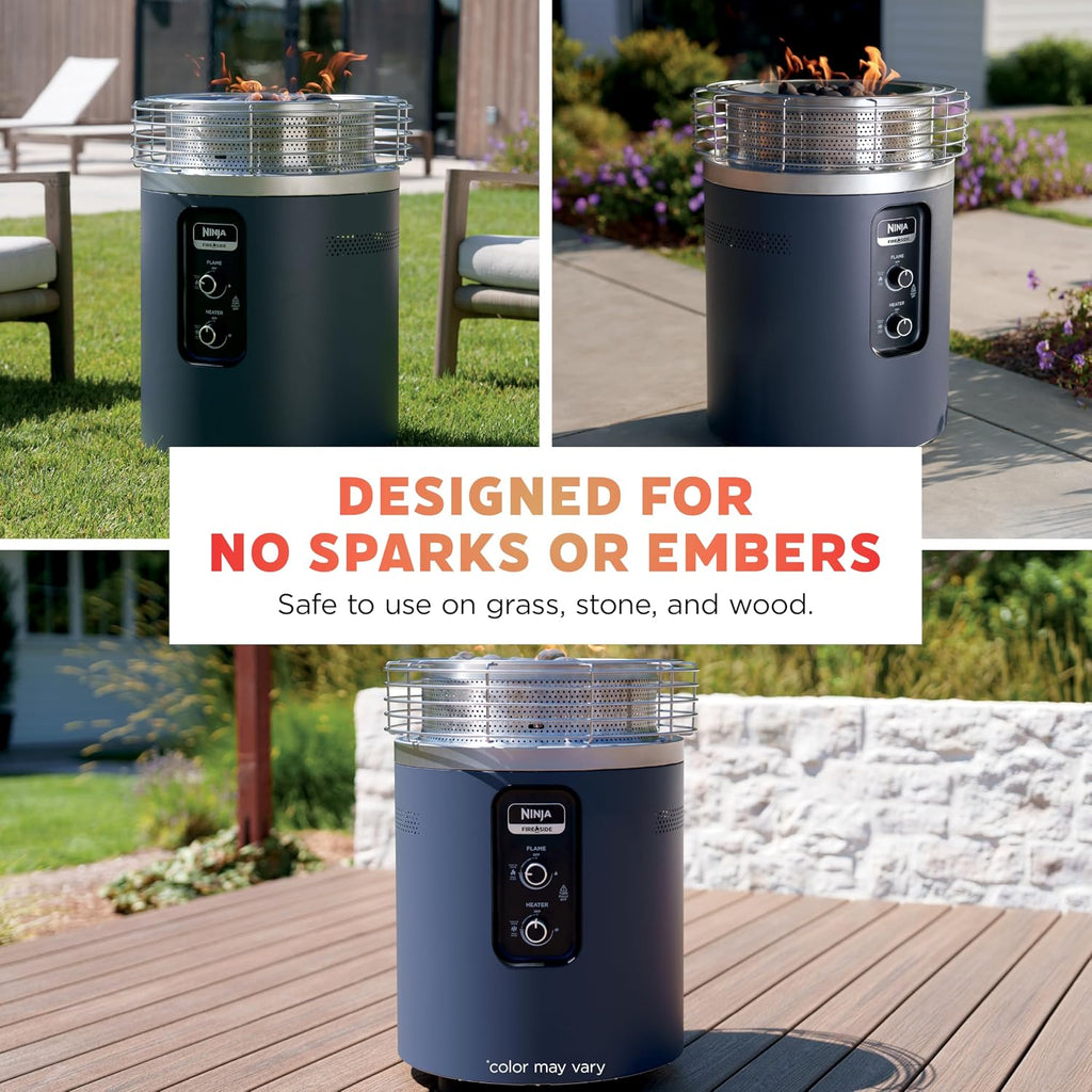 ninja fireside360 fire pit & heater, 80,000 btu, package contents