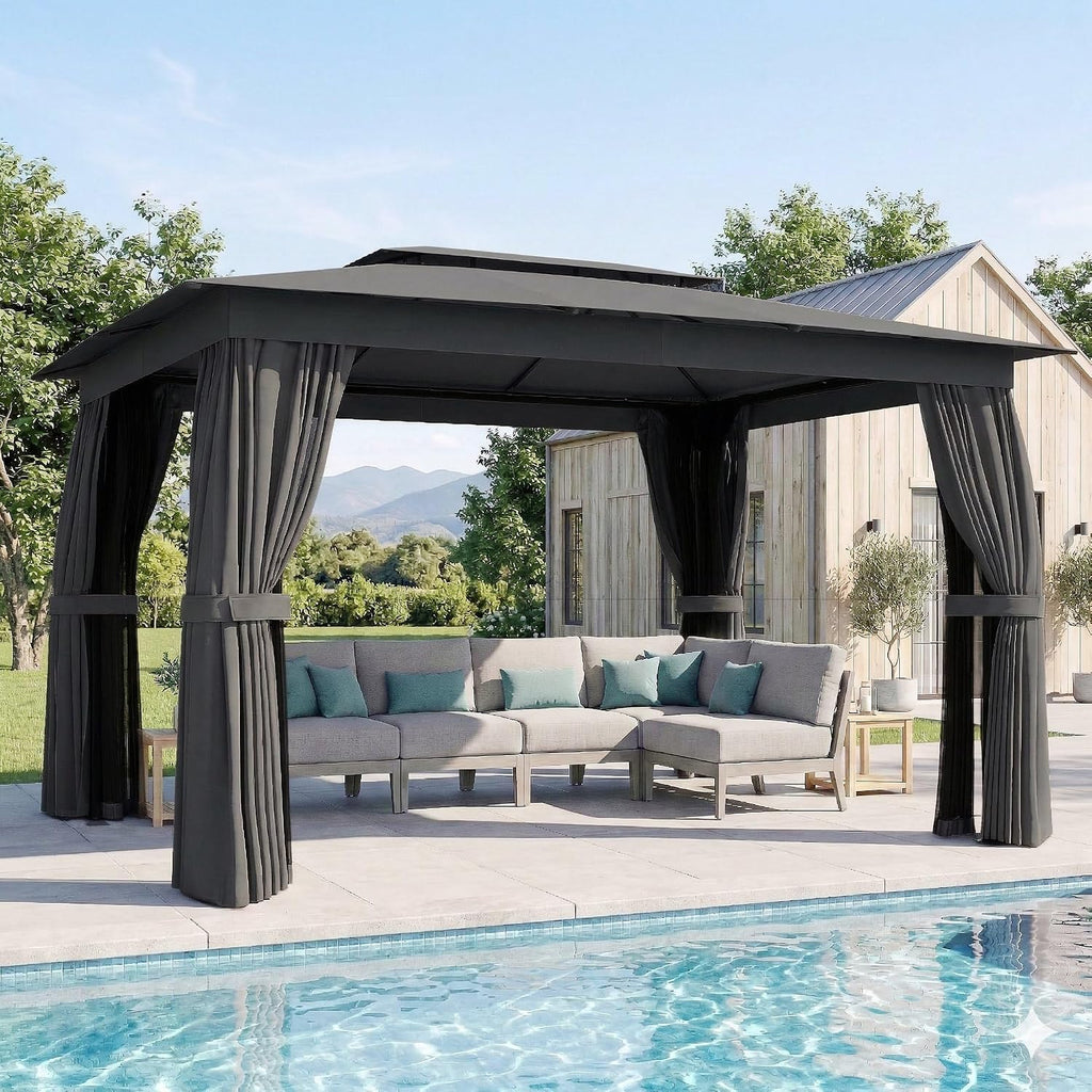 outsunny 10' x 12' outdoor patio gazebo with, main product view
