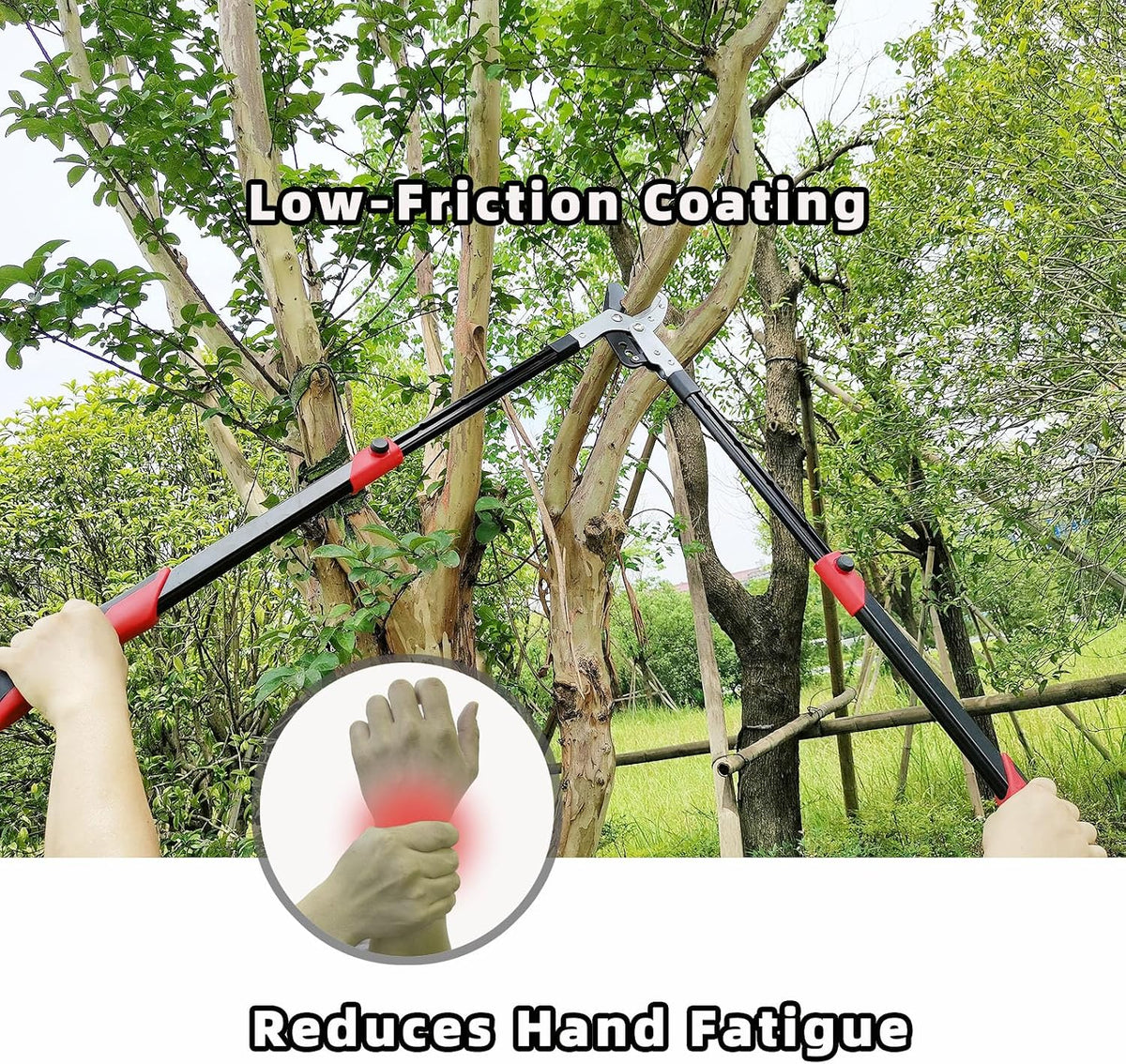yrtsh loppers branch cutter heavy duty tree trimmer, close-up detail