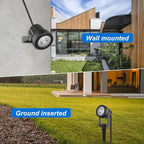 Solar Spot Lights Outdoor, Landscape Spotlights IP65 Waterproof 9.8ft Cable, Dusk to Dawn Solar Uplights for Trees Garden Yard Driveway Porch Walkway Pool (6-in-1, 6000K Cool White)