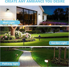 Solar Lights Outdoor Waterproof IP65, Super Bright LED, 3000K 2 Lighting Modes, Solar Powered Yard Garden Solar Spot Lights for Outside Landscape Auto On/Off -8 Pack