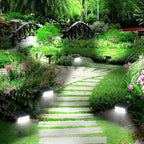 T-SUN Solar Spot Lights Outdoor 4 Pack, 49 LED 2 Lighting Modes, IP65 Waterproof Landscape Spotlights, 2 in 1 Auto On/Off Solar Lights for Yard, Garden, Driveway, Pathway (White)