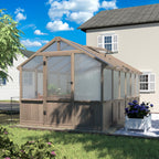 yardenaler 8x12 ft greenhouse kit with 6mm thick, main product view