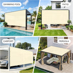 sunny guard shade cloth 12x20 ft hc-111 sun showing dimensions