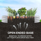 Land Guard 2Pcs Galvanized Raised Garden Bed Kit, 10×4×1ft Galvanized Planter Raised Garden Boxes Outdoor, Oval Large Metal Raised Garden Beds for Vegetables…………