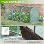 outsunny 9' x 4' crop cage plant protection on a desk or shelf