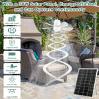 gliztech solar ceiling fan light,portable gazebo fan with, close-up detail