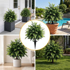 artificial cedar topiary trees 24 inch with ground, view 9