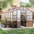 airwire 8x16 ft wooden walk in polycarbonate greenhouse, main product view
