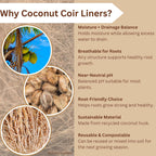 LaLaGreen 8'' (4 Pack, Round) Coco Liners for Hanging Basket – Small Coir Fiber Replacement for Flower Pot, Garden Holder, DIY Outdoor Planter – Multi Sizes 10/12/14/16/18/20 Inch & Different Shapes