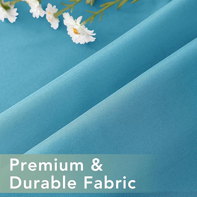 Outdoor Curtains for Patio Waterproof 6 Panels - Windproof, Privacy, Weatherproof Outside Drapes for Gazebo Pergola Porch, Grommet Top and Tab Bottom, 54x84 Inch, Teal