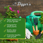 Digger's 1-Quart Root Guard Speed Baskets for Plants, Control Gopher 6 Pack | Efficient Planting