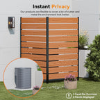 modern shade 5x3 privacy fence panels, cedar wood, close-up detail