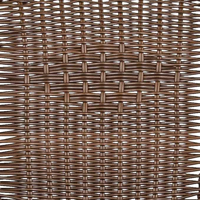 Flash Furniture Lila Modern Rattan Indoor/Outdoor Stackable Dining Chairs, Stacking Rattan Bistro Chairs for Patio or Restaurant, Set of 4, Brown
