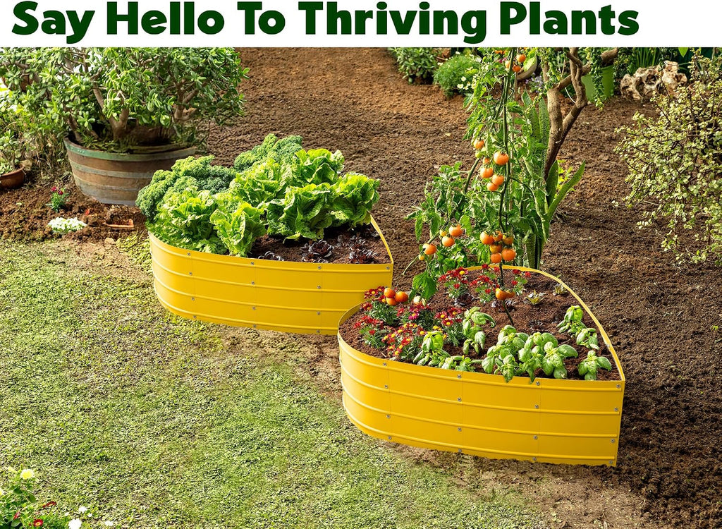 plant & plot galvanized raised garden beds outdoor, side view