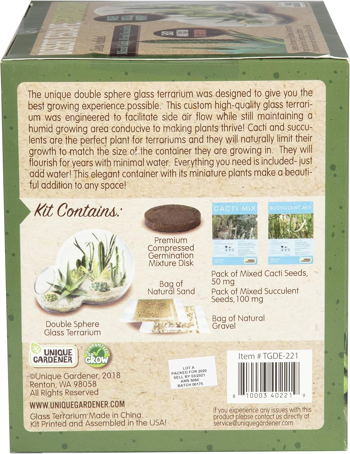 grow your own desert escape in a quality shown in use