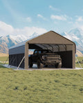 garvee 12x25x9 ft metal carport oversized, enclosed car, main product view