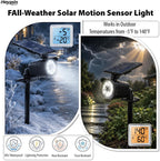 Solar Motion Light Outdoor, Solar Spotlight with Motion Sensor | IP67 Waterproof Solar Security Light, 360° Rotatable, Wall Mount or Ground Stake for Yard, Garden, Driveway (1 Pack, 1300LM)