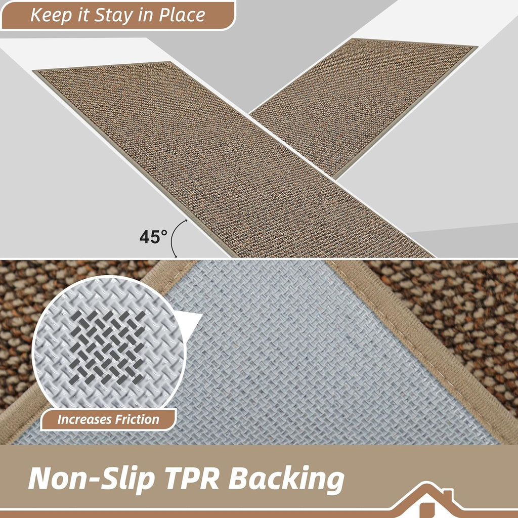 BEQHAUSE 2x3 Entryway Rug Indoor Door Mat Non-Slip Washable, Taupe | Hallway Rugs Absorbent & Stain Resist Hall Carpet Runner Rugs for Entryway, Front Door Floor Mats Laundry Room Rugs for Entry