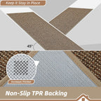 BEQHAUSE 2x3 Entryway Rug Indoor Door Mat Non-Slip Washable, Taupe | Hallway Rugs Absorbent & Stain Resist Hall Carpet Runner Rugs for Entryway, Front Door Floor Mats Laundry Room Rugs for Entry