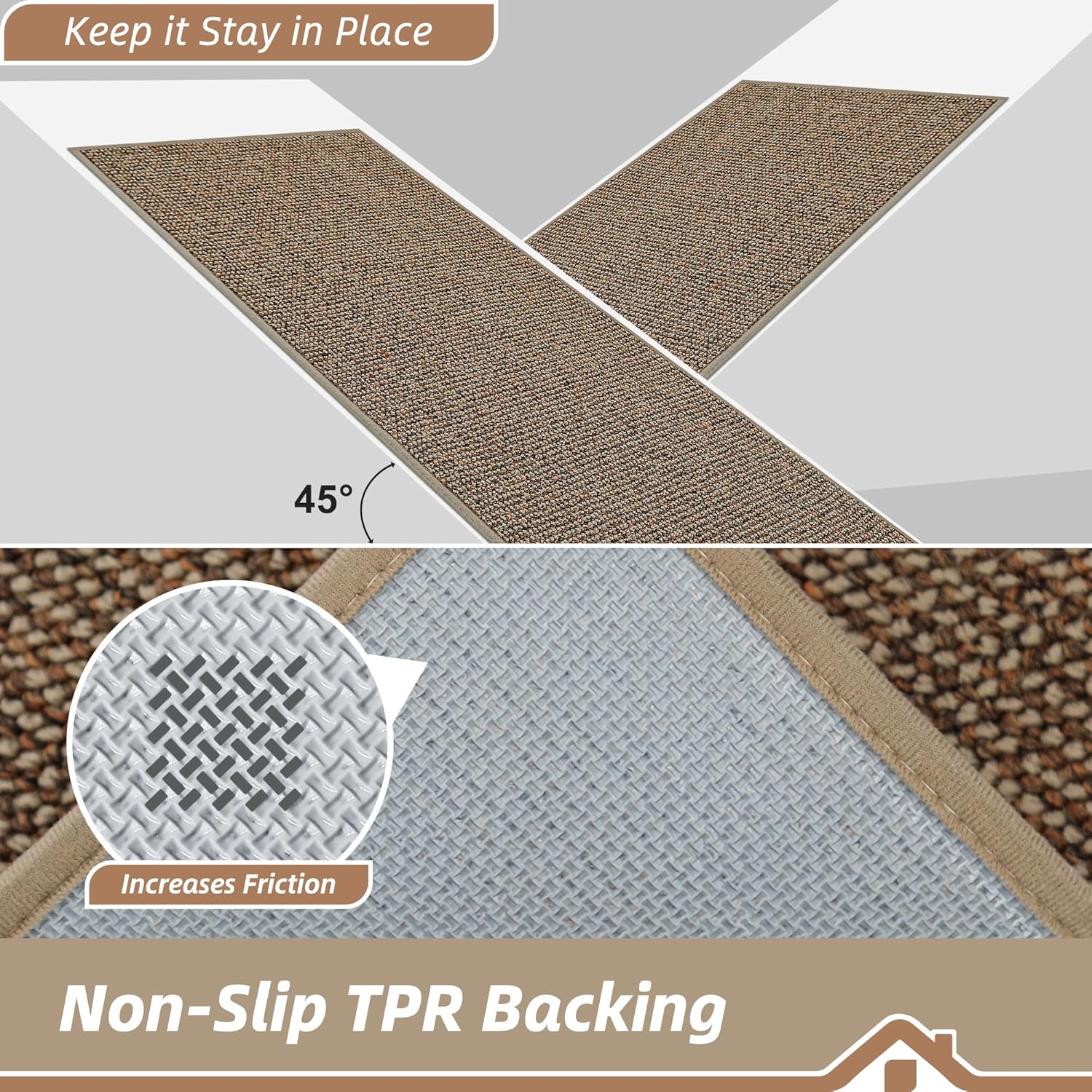 BEQHAUSE 2x3 Entryway Rug Indoor Door Mat Non-Slip Washable, Taupe | Hallway Rugs Absorbent & Stain Resist Hall Carpet Runner Rugs for Entryway, Front Door Floor Mats Laundry Room Rugs for Entry