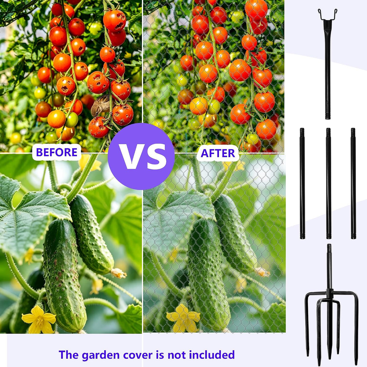 74 inch heavy duty metal garden netting support on a desk or shelf