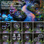 Garden Decor Solar Lights Outdoor,120LED Waterproof Colorful Solar Fairy Garden Lights for Outdoor Decoration,Yard, Patio, Porch,Flower Pot,Pathway,Christmas (2Pack)