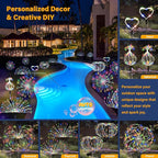 Solar Garden Lights Outdoor Decorative, 2pack 120 LED Firework Lights Waterproof，Solar Fairy Lights for Outside,Garden,Yard, Patio,Pathway,Flowerbed,Party(Multicolor)