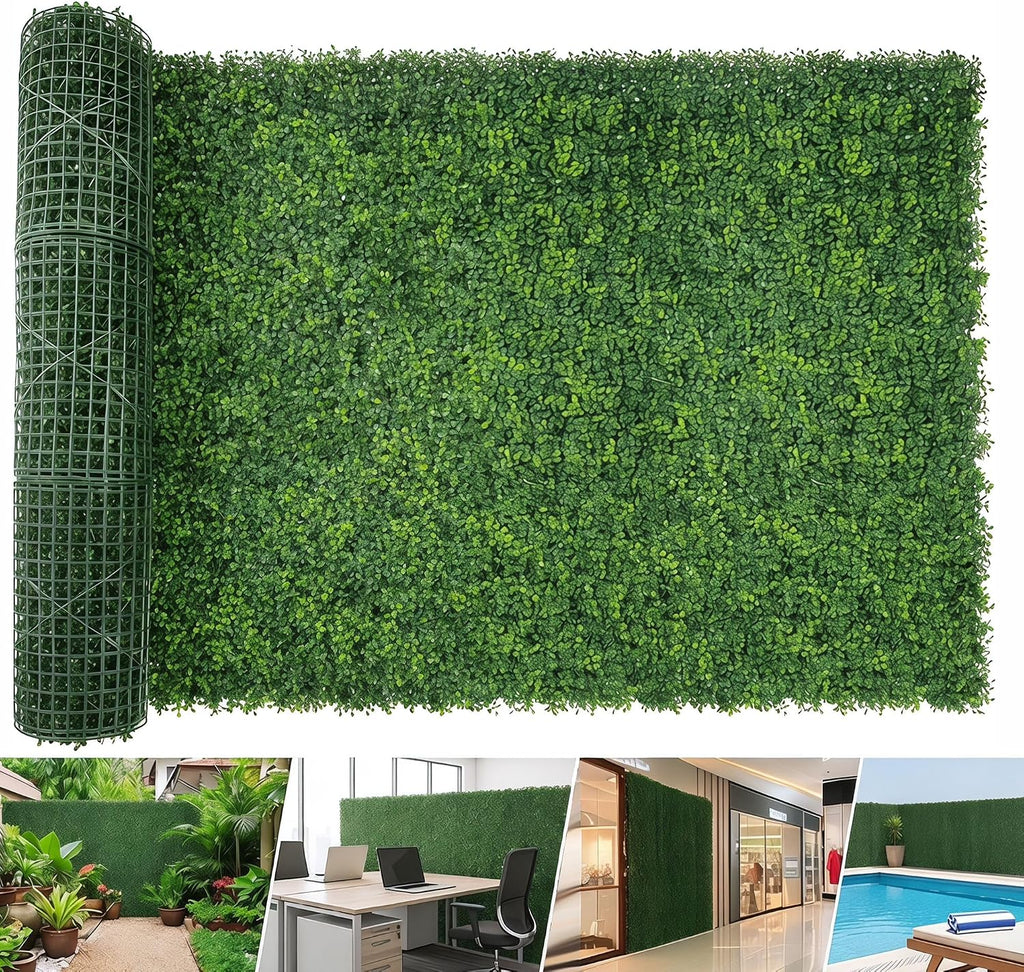 bybeton 40"x160"(43sqft) ivy privacy fence uv-anti boxwood grass, main product view