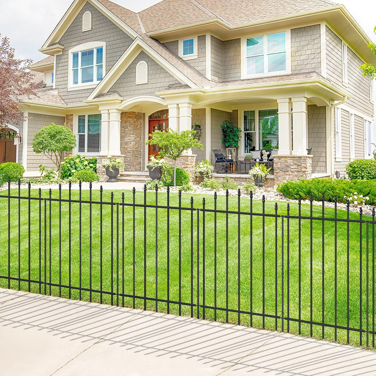 36” x 12’ no-dig metal garden fence with, main product view