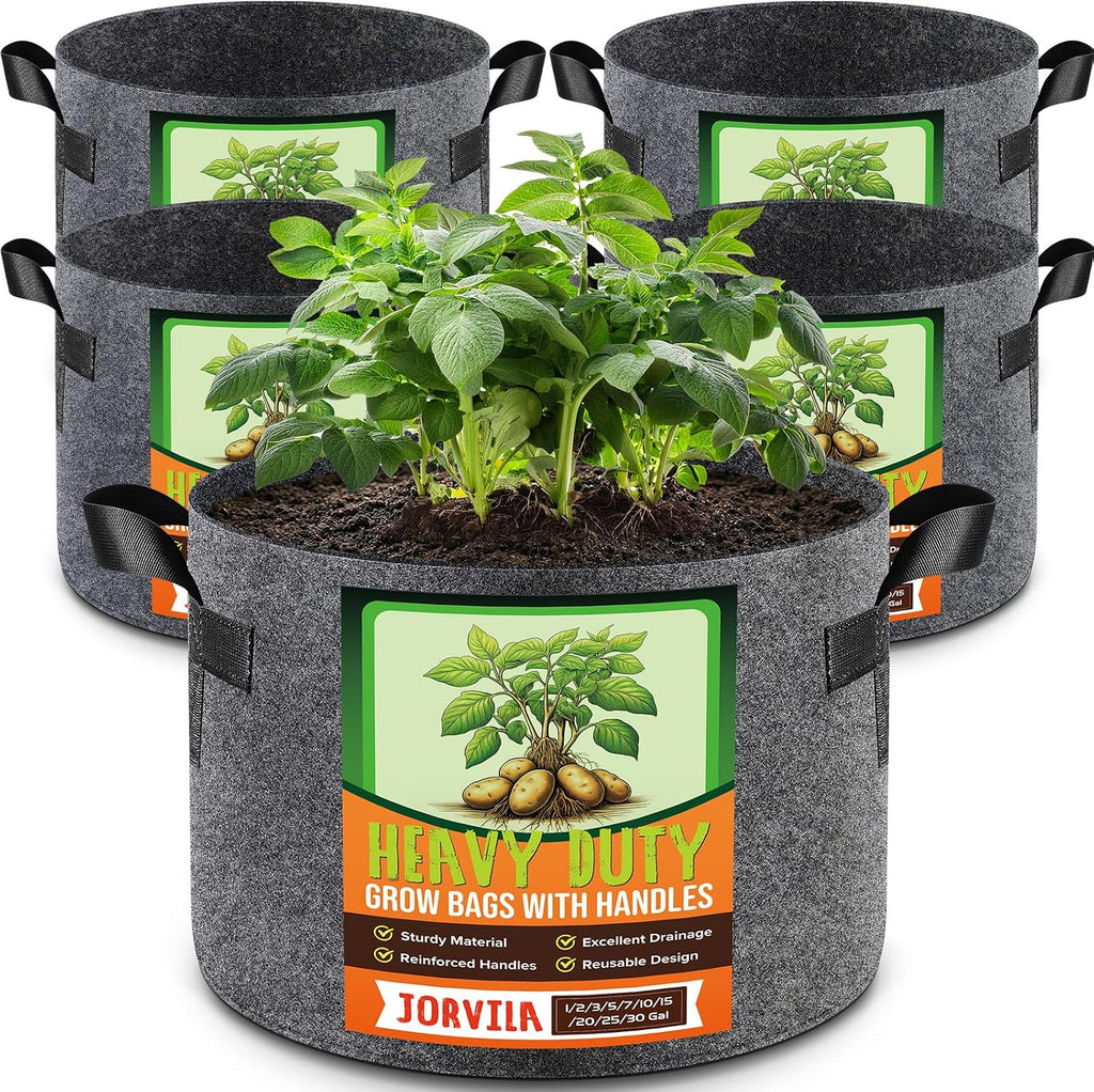 jorvila 5-pack 5 gallon grow bags, main product view