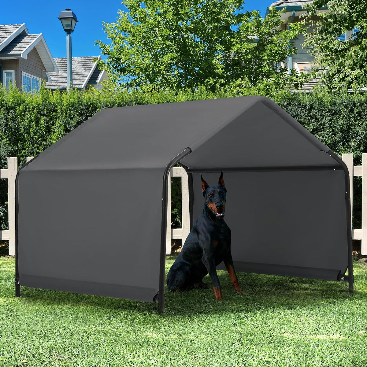 outdoor dog tent shade, 4'x4'x3' dog shelter house, main product view