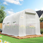 king bird premium 10x7x7ft greenhouse for outdoors, galvanized, main product view