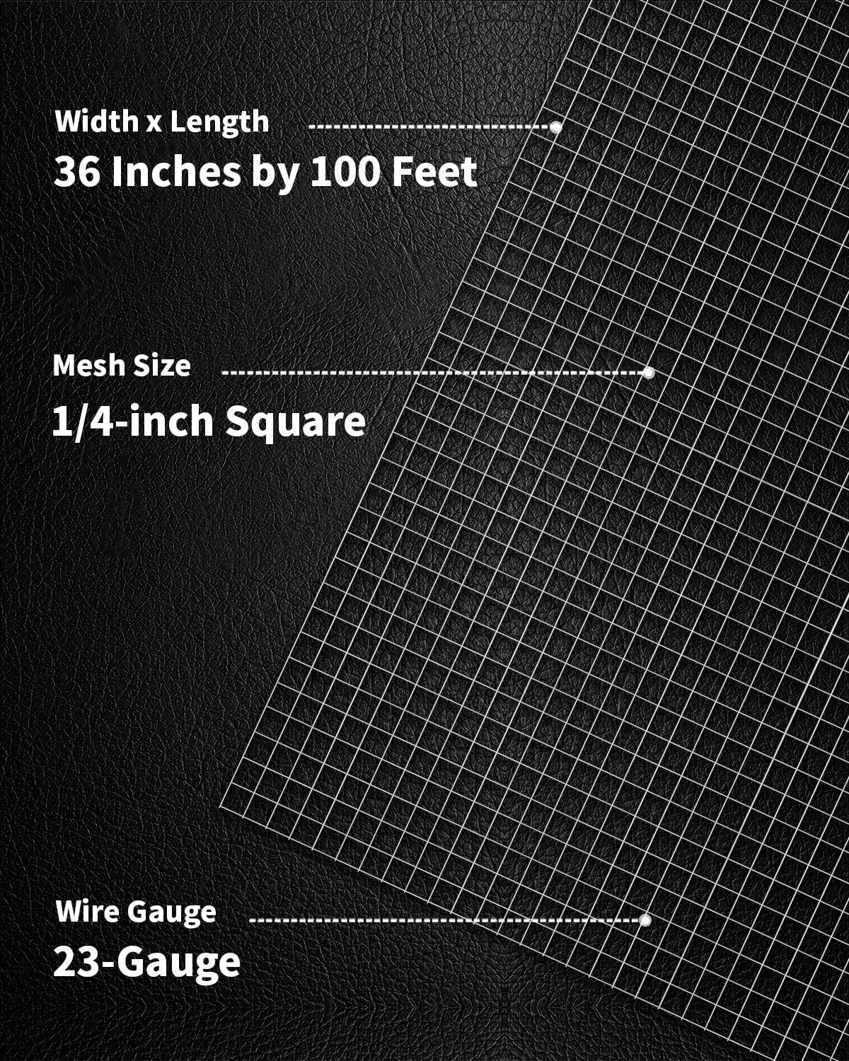 Galvanized Hardware Cloth 1/4 inch 36 x 100 Ft 23 Gauge | Hot-dip Galvanized After Welding, Chicken Wire Fencing Wire Mesh Roll Welded Wire Fencing Galvanized Wire Mesh Fence