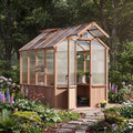 modern shade everbloom 6.5'x8' wooden greenhouse, 8' extra-tall, main product view